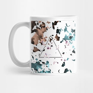 Abstract Brown and Blue with Triangle Shape Mug